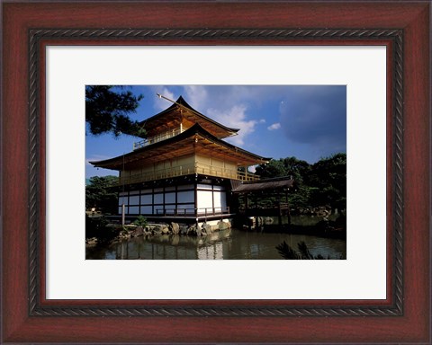 Framed Golden Pavilion, Zen Temple, Kinkakuji, Kyoto, Japan Print