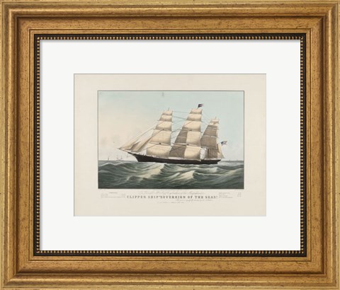 Framed Clipper Ship &quot;Sovereign of the Seas&quot;, 1852 Print