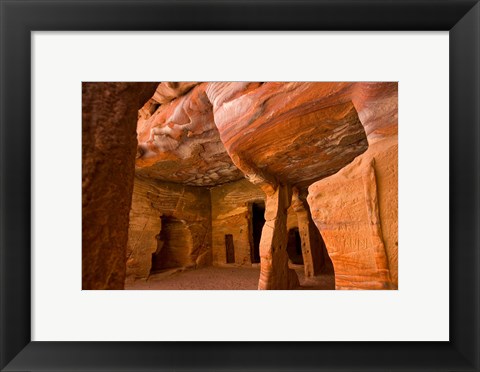 Framed Jordan, Petra, Exterior Siq, Tombs Print