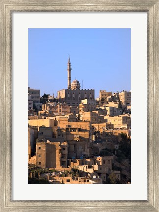 Framed Aerial view of traditional houses in Amman, Jordan Print