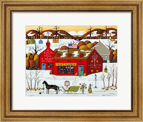 Framed White Birch Antiques Print