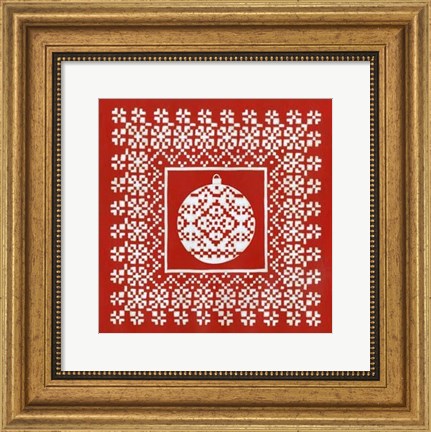 Framed Fair Isle Snowflake VI Print