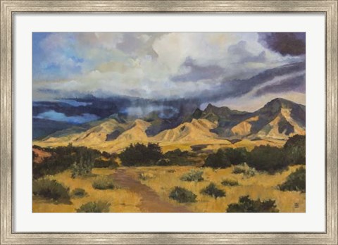 Framed Desert Mountain Light Print