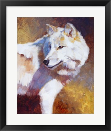 Framed White Wolf Print