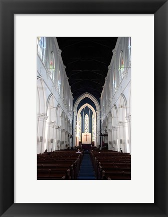 Framed Singapore. The interior view of St. Andrew&#39;s Cathedral Print