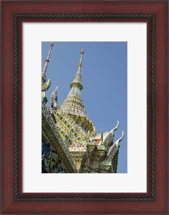 Framed Roof detail, Grand Palace, Bangkok, Thailand Print