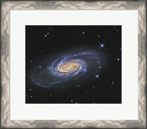 Framed NGC 2903, A Barred Spiral Galaxy in the Constellation of Leo Print