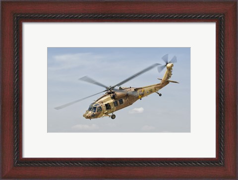 Framed Sikorsky UH-60 Black Hawk Yanshuf of the Israeli Air Force Print