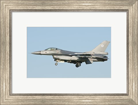 Framed Dutch F-16 aircraft Print