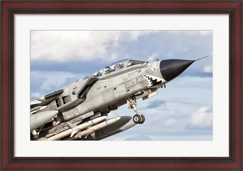 Framed Italian Air Force Panavia Tornado ECR taking off Print