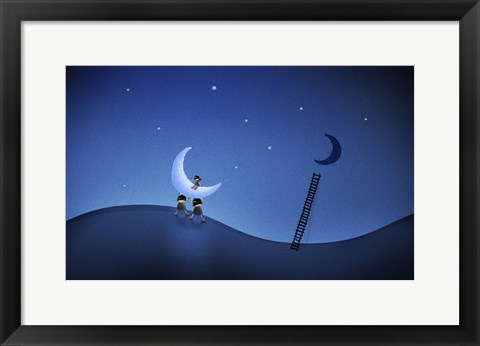 Framed Stealing the Moon Print