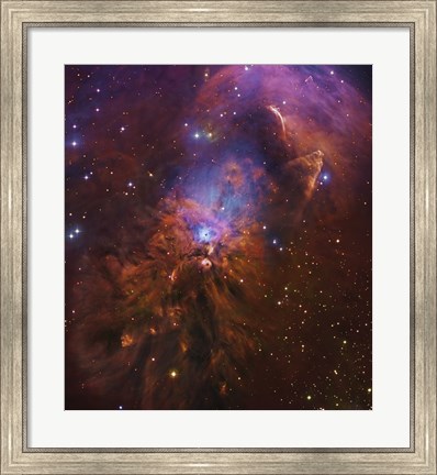 Framed Bright Reflection Nebula in Orion Print