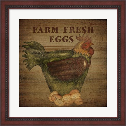 Framed Farm Fresh Eggs Print