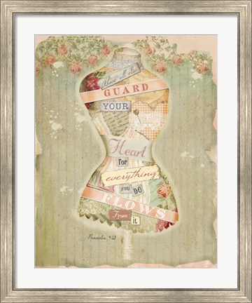 Framed Guard Your Heart II Print