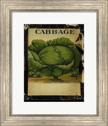 Framed Vintage Cabbage Print