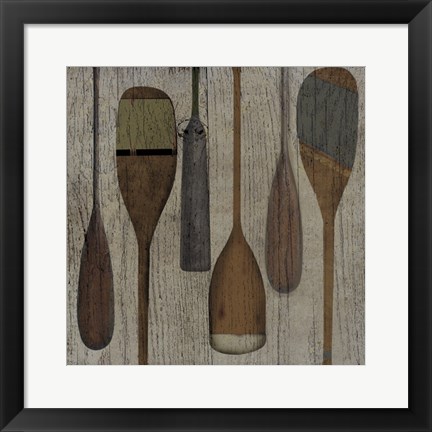 Framed Lake Oars II Print