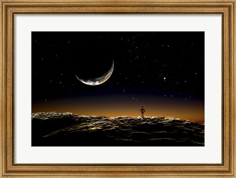 Framed Thin Veil of Gaseous Material Surrounding the Star Vega Print