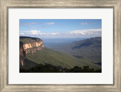 Framed Australia, Blue Mtns, Kings Tableland, Jamison Valley Print