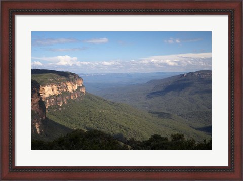 Framed Australia, Blue Mtns, Kings Tableland, Jamison Valley Print