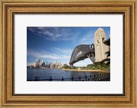 Framed Australia, New South Wales, Sydney Harbour Bridge and CBD Print