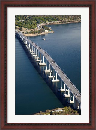 Framed Tasman Bridge, River Derwent, Tasmania, Australia Print