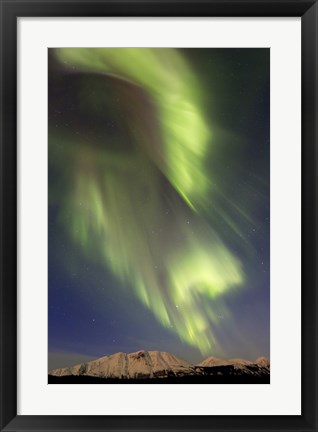 Framed Aurora Borealis over Emerald Lake, Canada Print