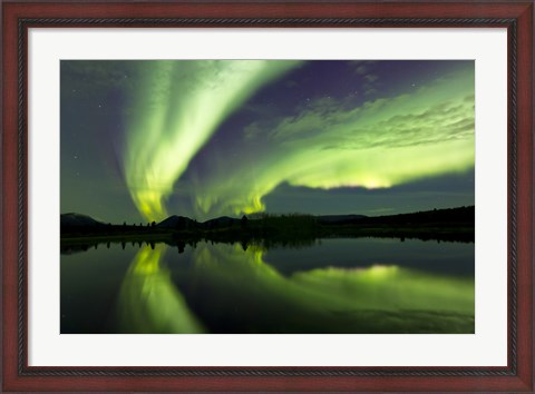 Framed Aurora Borealis Whitehorse, Yukon, Canada Print