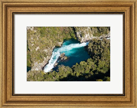 Framed Aratiatia Rapids, Waikato River, near Taupo, North Island, New Zealand Print
