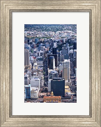 Framed Queen Street and Auckland Central Business District, New Zealand Print