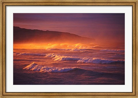 Framed St Clair Beach, Dunedin, New Zealand Print