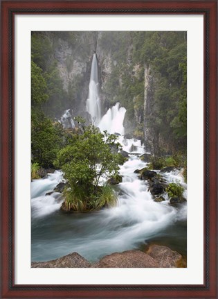 Framed Tarawera Falls, Tarawera River, North Island, New Zealand Print