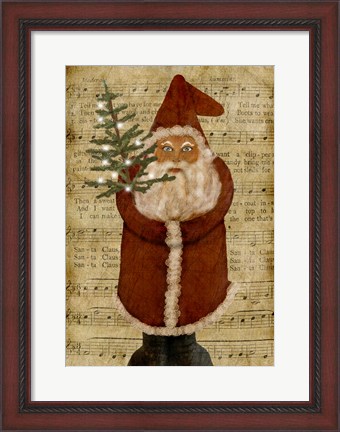 Framed Old Time Santa Print