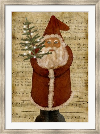 Framed Old Time Santa Print