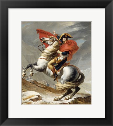 Framed Napoleon Bonaparte on his Horse Print