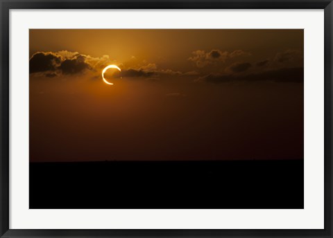 Framed Annular Solar Eclipse in Clouds Print