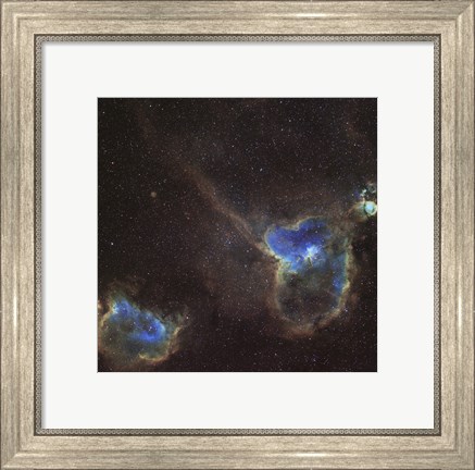 Framed Heart and Soul Nebula Print