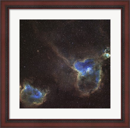 Framed Heart and Soul Nebula Print
