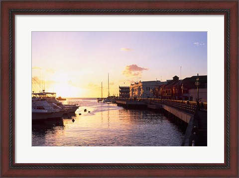 Framed Sunset, Bridgetown, Barbados, Caribbean Print