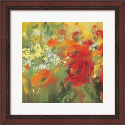 Framed Oriental Poppy Field II Print