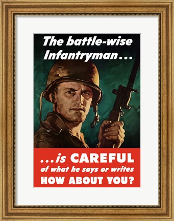 Framed Battle-Wise Infantryman Print