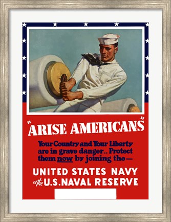 Framed Arise Americans Print