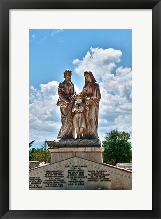 Framed Beautiful Tomas Acea Cemetery in city with statues, Cienfuegos, Cuba Print