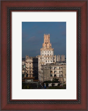 Framed Cuba, Havana, Etecsa telecommunications building Print