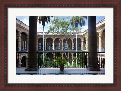 Framed Cuba, Havana, Museo de la Ciudad museum, courtyard Print