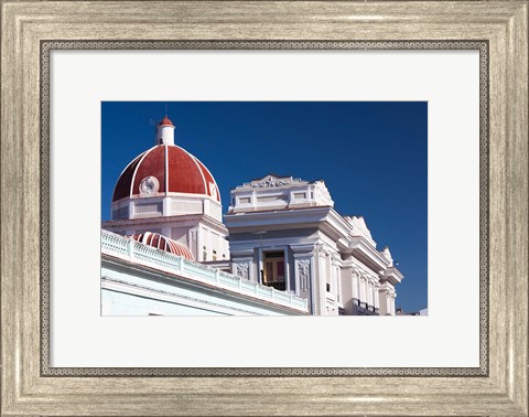 Framed Cuba, Cienfuegos, town buildings Print