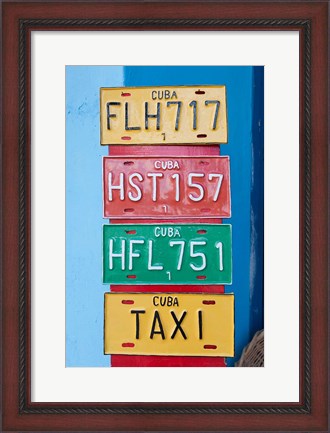 Framed Cuba, Sancti Spiritus, Trinidad, souvenir license Print