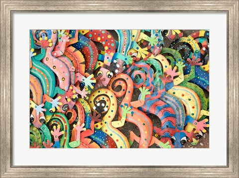 Framed Netherlands Antilles, Curacao, Market souvenirs Print