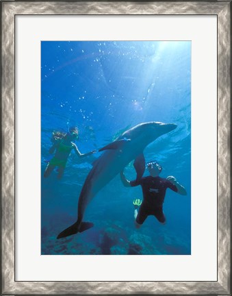 Framed Caribbean Sea, Curacao Print