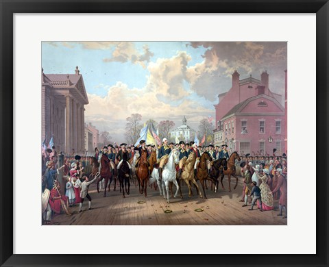 Framed George Washington and His Men Print