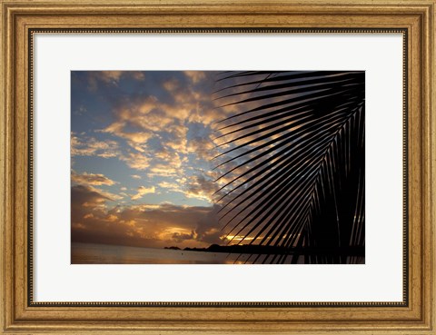 Framed USVI, StThomas, Lindergh Bay, Emerald Beach Print